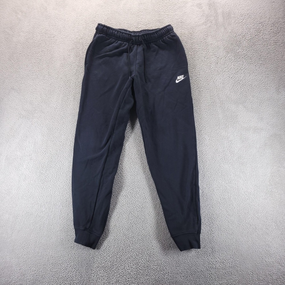 Nike Sweatpants Mens S Black Fleece Joggers Drawstring Pockets Gym Workout